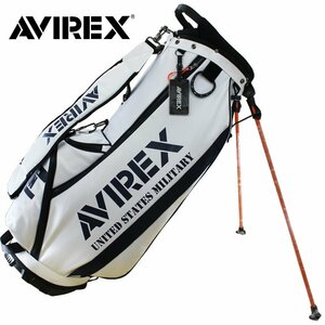 ★AVIREX GOLF アビレックス ゴルフ AVG3S-BA10 スタンド キャディバッグ（ホワイト）9型 日本仕様モデル★