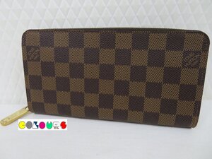 〔COLOURS〕 新品同様■ジッピー・ウォレット■Ｎ60015■ダミエ■エベヌ■ラウンドファスナー長財布■Louis Vuitton