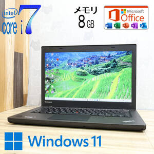 ★英字KB/米国言語OS★超美品 4世代i7！SSD180GB メモリ8GB★T440 Core i7-4600U Webカメラ Win11 MS Office2019 H&B ノートPC★P82083