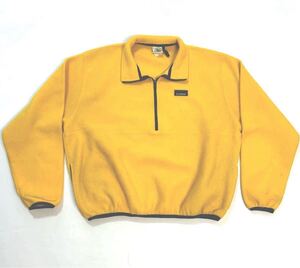 バターナッツ 80s L.L.BEAN ハーフジップ フリースジャケット プルオーバー バナナイエロー ビンテージ / エルエルビーン XL 90s スナップT