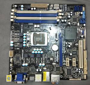 【中古パーツ】BIOS確認のみ、ASROCK H67M-GE/THW マザーボード ＩＯパネル LGA1155 ■MB5043