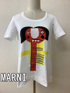 マルニ (Marni) AラインTシャツ 白にイラスト サイズ40