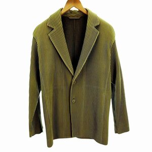 未使用品 オムプリッセイッセイミヤケ HOMME PLISSE ISSEY MIYAKE 23AW プリーツ テーラードジャケット HP33JD150 2 M モスグリーン