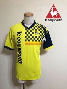 le coq sportif ルコック Vネック ドライ Tシャツ トップス サイズL 半袖 イエロー QS-090241