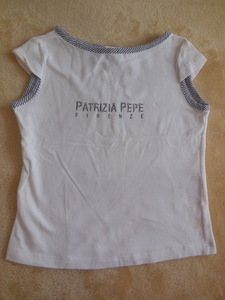 ↑USED↑PATRIZIA　PEPE↑サイズS↑ホワイト↑半袖カットソー↑サイズ１１０↑