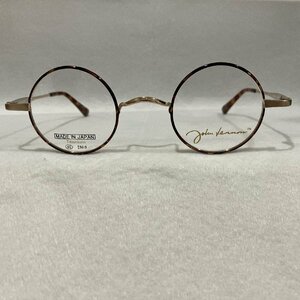 【1円から】【新品保管品】ジョンレノン John Lennon JL1041-1 丸メガネ ラウンド 一山 ブラウンデミ 40サイズ