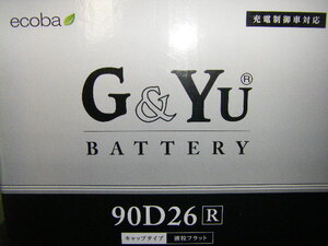 G＆Yu　エコバシリーズ　 90D26R　バッテリー　 ( 　65D26R 75D26R 80D26R 85D26R と 同サイズでパワーアップ品 ) 