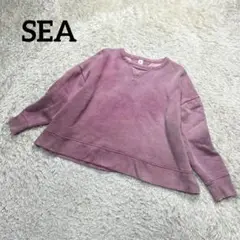 【希少】SEA VINTAGE ダメージ スウェット トレーナー ピンク