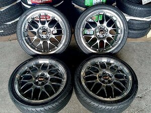 中古セット★BBS☆RS-GT☆RS988A★18X7.5J★ヨコハマ★アドバンフレバ★225/40R18★プリウス/86/BRZ等4本セット