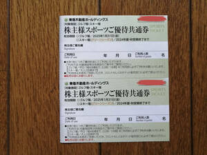 東急不動産 株主優待 スポーツ優待共通券 2枚 ゴルフ場＆スキー場