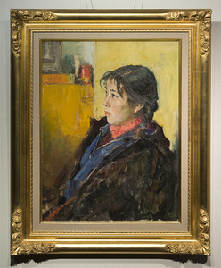 何孔德 1971年作 女青年肖像 油画 中国嘉德拍卖出品作 著録品 真作保証 中国 近現代絵画