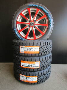 新品トーヨーオープンカントリーR/T☆165/60R15ホワイトレター☆15×5.5J+43セット☆アゲバンアゲトラハスラーキャストアクティバ等☆fｎ