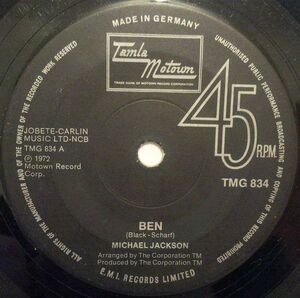 英7 Michael Jackson Ben TMG834 Tamla Motown /00080