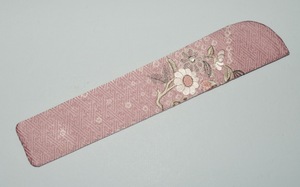 [佳]368)正絹扇子入れ 落ち着いたピンクに絞りと刺繍の花丸 扇子袋 扇子ケース ハンドメイド 手作り 着物リメイク