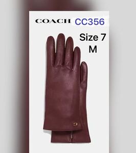 【送料無料】新品◆ コーチ COACH◆76014 手袋 レザー 羊革 テック グローブ【7-Mサイズ】スマホ対応（レディース）