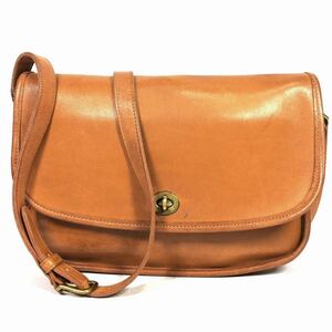 【コーチ】本物 COACH ショルダーバッグ 9790 オールドコーチ ターンロック金具 ポシェット 斜め掛け 本革 レザー 女性用 レディース USA製