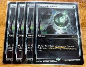 MTG マジック Chromatic Sphere / 彩色の宝球 英語版 プロモ 4枚セット ラスト1点