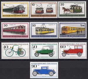 ★1971-82年 ドイツ-ベルリン - 「都市列車」6種完+「古い車」4種完 未使用(MNH)★ZO-445