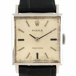 ロレックス ROLEX プレシジョン 2611 腕時計 SS レザー 手巻き シルバー レディース 【中古】