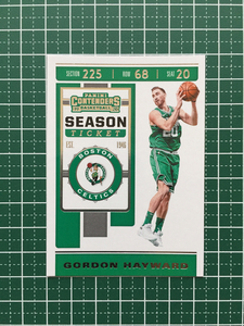 ★PANINI 2019-20 NBA CONTENDERS #35 GORDON HAYWARD［BOSTON CELTICS］ベースカード SEASON TICKET 2020★