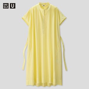 【新品・L/XL・イエロー】ユニクロ×ルメール Uniqlo U ユニクロユー パラシュートワンピース 革新的な素材づかいと今を感じさせる 黄色