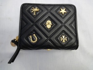 トリーバーチ TORY BURCH 二つ折り財布 フレミングチャームミディアムウォレット ブラック 61493