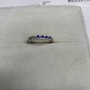 B3419【美品】アウィナイト0.06ctダイヤモンド0.194ct リングpt900 11号