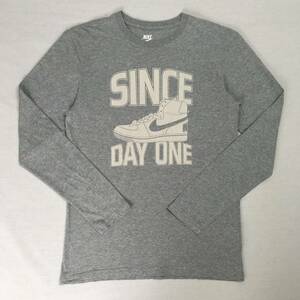 NIKE ナイキ ロングTシャツ ターミネーター SINCE DAY ONE プリント グレー Mサイズ ロンT