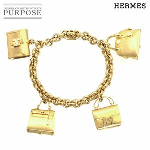 エルメス HERMES バッグモチーフ ブレスレット 16.5cm 93.0g K18 YG イエローゴールド 750 Chaine dancre Bracelet 90206880