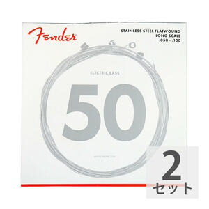 フェンダー Fender Bass Strings Stainless Steel Flatwound 9050ML 50-100 エレキベース弦×2セット