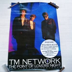 TM NETWORK Q⑥ 発売告知 ポスター THE POINT OF LOVER