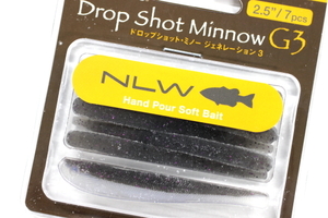 ★NISHINE LURE WORKS ニシネルアーワークス Drop Shot Minnow G3 ドロップショット・ミノー ジェネレーション3 2.5”#Shiner★