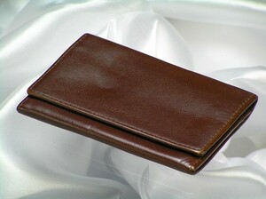 Italy Made 植物タンニンなめし Vegetable Tanned Leather♪カードケース 名刺入れ 定期券入れ 診察券入れ■定形外郵便送料全国一律：140円