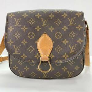 1円 ルイヴィトン Louis Vuitton サンクルー ショルダーバッグ PVC レザー ブラウン モノグラム YH552