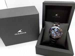 【250本限定】CASIO OCEANUS 電波ソーラー腕時計 MANTA OCW-S6000MB-1AJR 蒔きぼかし金瀧文 ベルト約20.5cm 箱付き 201/250 店舗受取可