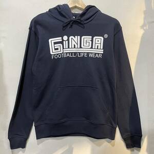 GiNGA (ジンガ) スタンダード ロゴ スウェット パーカー (XL) NAVY | futsal soccer フットサル サッカー ネイビー LIFEWEAR LL