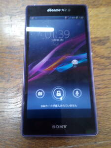Sony Xperia Z1 SO-01F パープル スマートフォン