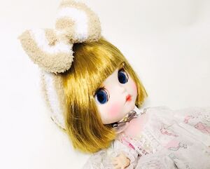 Blythe ブライス ICYドール 1/6ドール 人形 フィギュア カスタムドール ふわふわ リボン ヘアバンド 現品のみ (B210417)