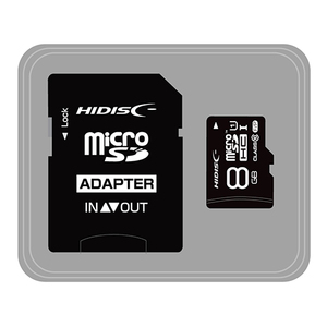 HIDISC microSDHCカード 8GB CLASS10 UHS-1対応 高速転送 Read70 SD変換アダプタ付き HDMCSDH8GCL10JP3