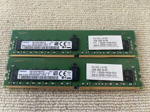 2個セット計32GB Samsung M393A2K40BB2 16GB 1Rx4 PC4-2666V DDR4 ECC REG メモリ サーバー用 Fujitsu S26361-F4026-E216