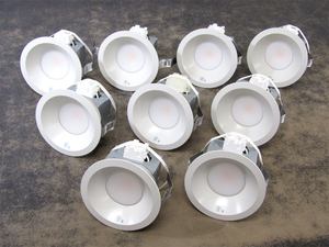 ☆DAIKO 大光電機株式会社 LED照明器具 ダウンライト DDL-5102YW 9点まとめて 直径11cm 19年製 屋外用 非調光 埋め込み型 現状品∵