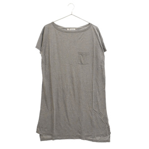 T by ALEXANDER WANG ティーバイアレキサンダーワン 1ポケット 半袖ワンピース Tシャツ グレー レディース