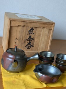 萬古焼　煎茶器　急須　山本広巳　 茶器　セット　共箱付