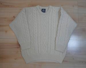 アイルランド製 ARAN WOOLENMILLS フィッシャーマンセーター 