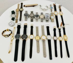 【ジャンク腕時計おまとめ】LECRONOS 316L SEIKO CITIZEN CASIO AVON ELGIN ORIENT GIVENCHY 等 シルバー べっこう? メンズ レディース 