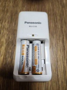 ■Panasonic パナソニック ニッケル水素電池充電器 & EVOLTA HHR-3LVS 2本セット 現状 エボルタ 単3 単4共通充電器 単3形 検／エネループ