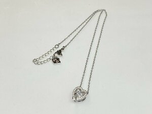 良好★【A③中古】SWAROVSKI/スワロフスキー/ネックレス/ハート/シルバーカラー/最大チェーンの長さ約42㎝