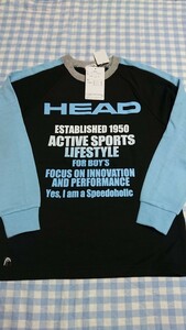 〇♪165☆保管品・未使用品☆HEAD　ミニ起毛春トレーナー　黒150