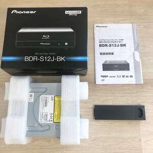 Pioneer パイオニア Ultra HD Blu-ray再生対応 M-DISK対応 BD-R 16倍速書込み BD/DVD/CDライター ピアノブラック BDR-S12J-BK