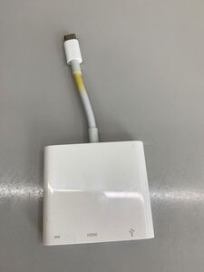 @34)[現行モデル/中古動作品] Apple純正 USB-C Digital AV Multiport Adapter A2119 MUF82ZA/A デジタル AV マルチアダプタ 黄ばみ有り